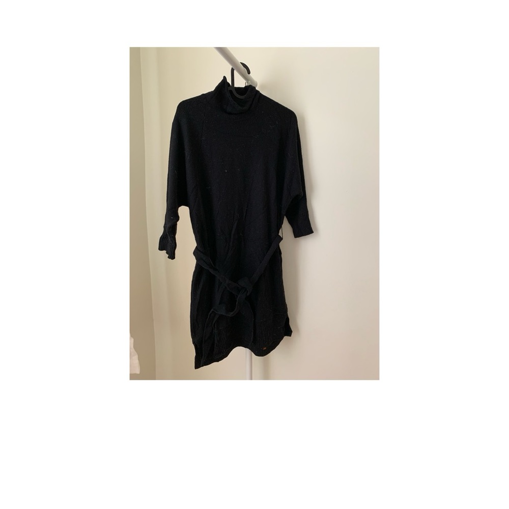 GAP Mock Neck Black Sweater Dress